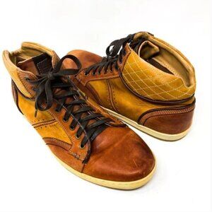 Steve Madden Bunker Brown Leather Sneakers - Size 10.5